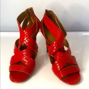 Tory Burch Red Leather Heels
